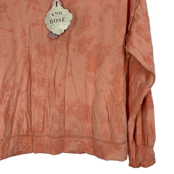 Knox Rose Small Apricot Knit Pullover Sweatshirt Comfy Cozy - Picture 6 of 8